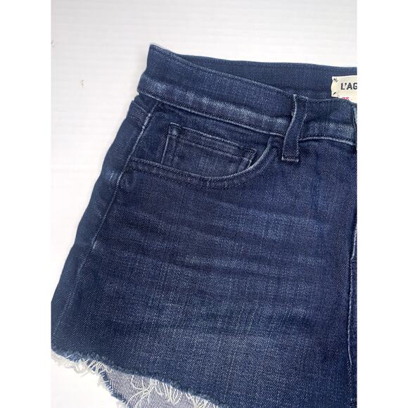 L'Agence Women's Blue Audrey Denim Shorts Size 25 - Picture 3 of 13